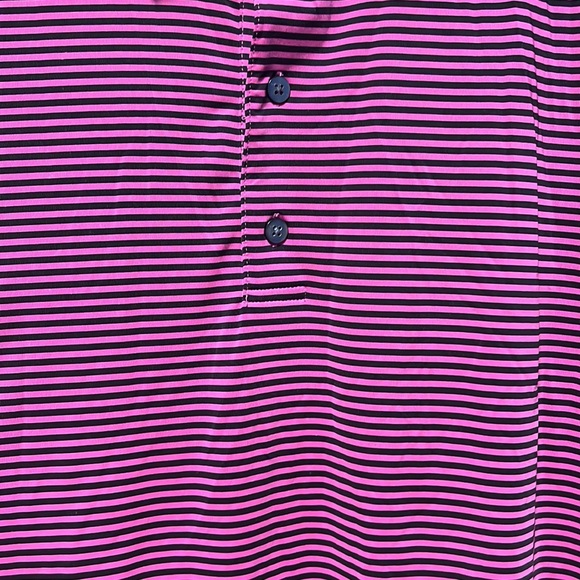 Footjoy Heather Pinstripe Lisle Polo Collar Golf Shirt Men’s 2XL - Picture 3 of 3